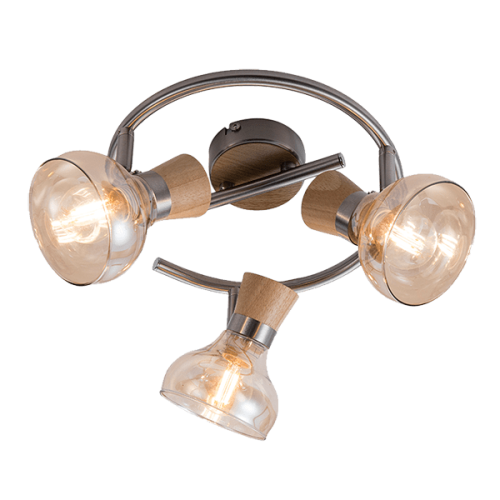 Plafoniera Addy Lemn 3 x E14 Elmark