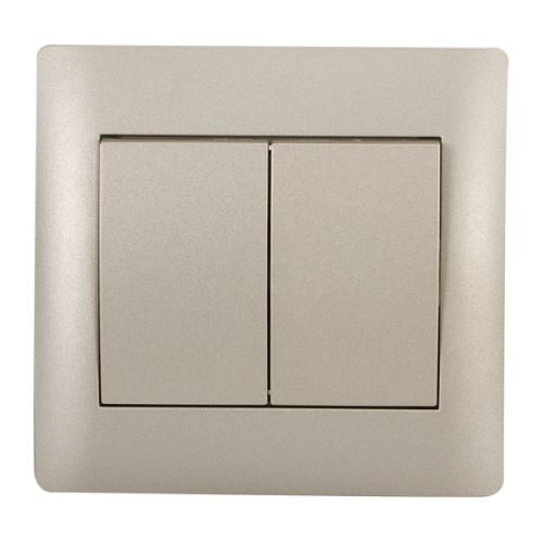 INTRERUPATOR DUBLU CHAMPAGNE Elmark