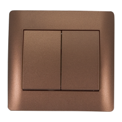 INTRERUPATOR CAP SCARA DUBLU CAFENIU Elmark