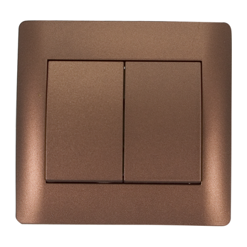 INTRERUPATOR DUBLU CAFENIU Elmark