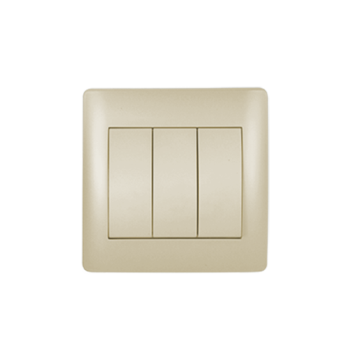 INTRERUPATOR TRIPLU CHAMPAGNE Elmark