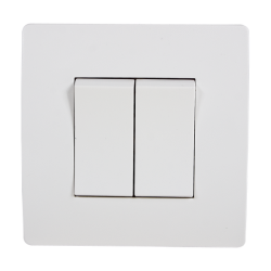 BASIC Intrerupator dublu alb Elmark