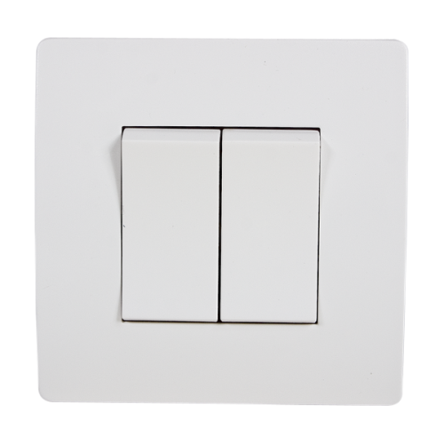 BASIC Intrerupator dublu alb Elmark
