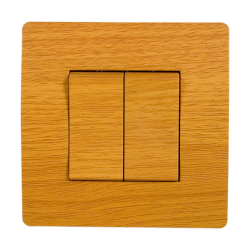 BASIC Intrerupator dublu lemn deschis Elmark