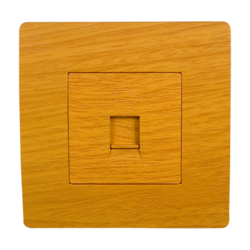 BASIC Priza telefon lemn deschis Elmark