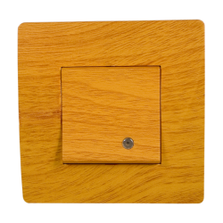 BASIC Intrerupator simplu cu led lemn deschis  Elmark