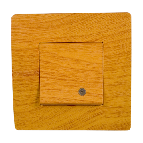 BASIC Intrerupator simplu cu led lemn deschis  Elmark