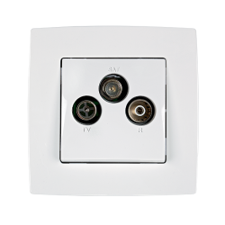 PRIZA TV+FM+SAT CITY ALB METALIZAT 190033 ELMARK