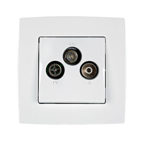 PRIZA TV+FM+SAT CITY ALB METALIZAT 190033 ELMARK