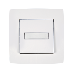 INTRERUPATOR SONERIE CU LED CITY ALB METALIC 190171 ELMARK