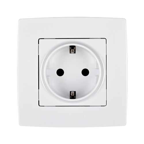 PRIZA GERMANA CITY ALB METALIZAT CU SURUB 190211S ELMARK