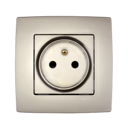 PRIZA FRANCEZA CITY CHAMPAGNE METALIZAT CU SURUB 190212F ELMARK