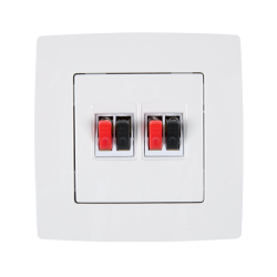 PRIZA DUBLA AUDIO CITY ALB METALIC 190721 ELMARK