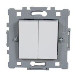 SPLENDOR INTRERUPATOR CAP SCARA DUBLU ALB Elmark