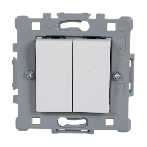 SPLENDOR INTRERUPATOR CAP SCARA DUBLU ALB Elmark