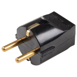 Stecher negru 1P 16A Elmark