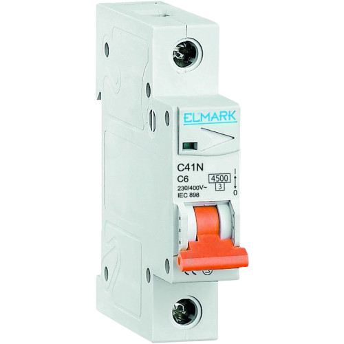 Siguranta automata monopolara 1P 10A C41N 4,5kA Curba C Elmark