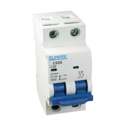 Siguranta automata bipolara 2P 16A C62N 6kA Curba B Elmark