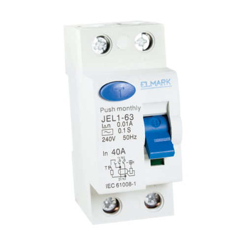 Siguranta diferentiala 2P 10A 100mA JEL 1 6kA 40212 Elmark
