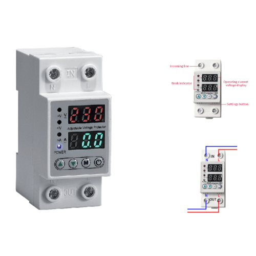 Releu monofazic Klass, AFMEP – 2P/63A, protectie supratensiune si suprasarcina, digital/reglabil