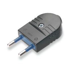 Stecher plat negru 10A Scame