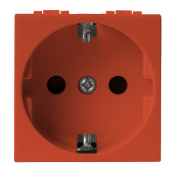Priza schuko rosie 16A 250V 2P+E Evolve Scame