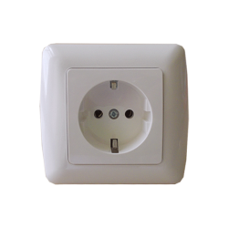 Priza schuko simpla 16A alba Scame