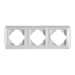 Rama tripla alba Scame