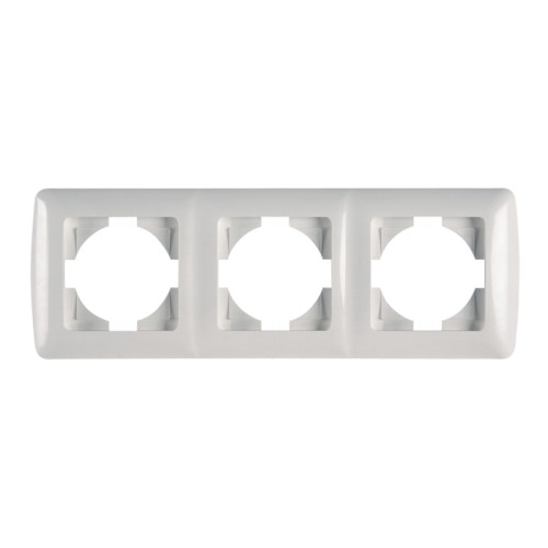 Rama tripla alba Scame