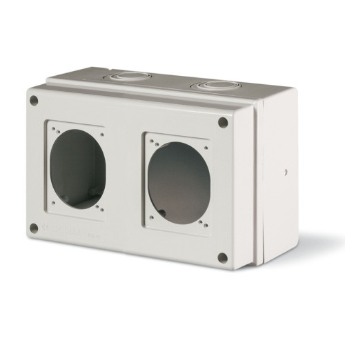 Cutie PT cu loc pt 2 prize IP66 Scame