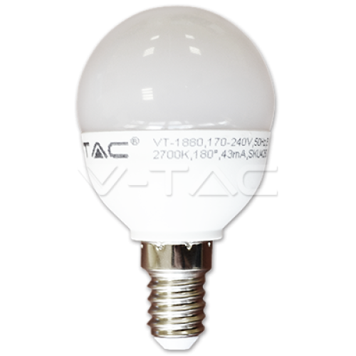 Bec LED Sferic 6W E14 CDL 4252 V-TAC