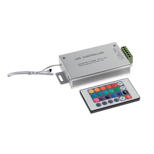 CONTROLER PENTRU BANDA LED RGB CU INFRAROSU 24 BUTOANE 12V 12A 99RGBCR3