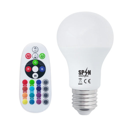 Bec LED E27 8W RGB+6400K 850LM + Telecomanda