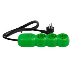 Prelungitor Verde ,3 prize, 1.5m, intrerupator VD3115N11