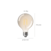 Bec decorativ LED 6W G120 E27  Kelektron - imagine 1