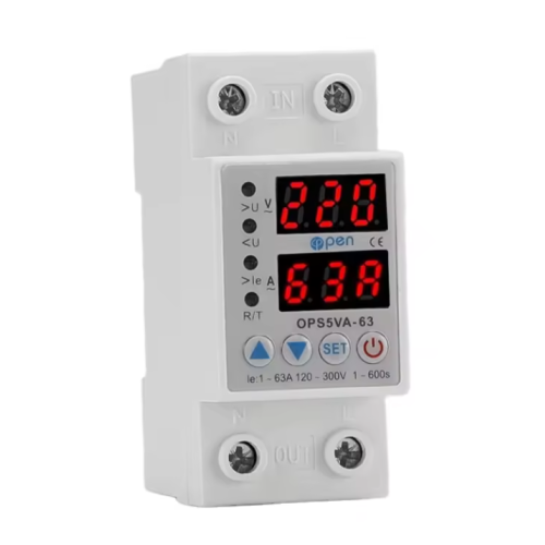 Releu monitorizare faza 1-63A, protectie supratensiune si suprasarcina, digital/reglabil