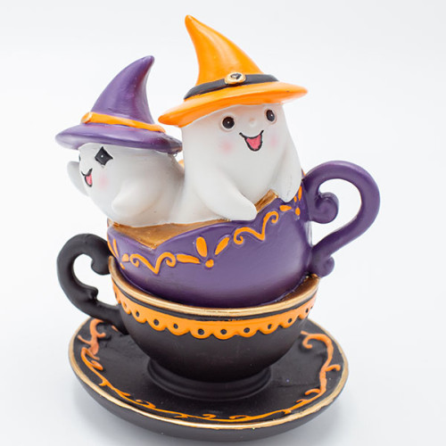 Decoratiune Fantome Mici In Ceasca  Haloween