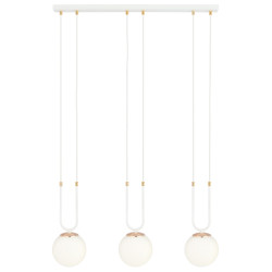 Lustra GLAM 3 WHITE/OPAL 1115/3 Emibig