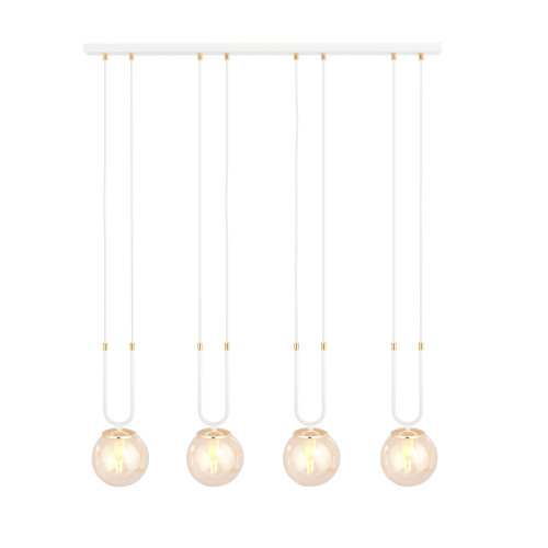 Lustra GLAM 4 WHITE/MIODOWY 1117/4 Emibig