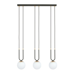 Lustra GLAM 3 BLACK/OPAL 1112/3 Emibig