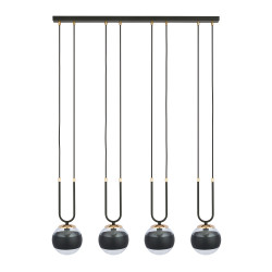 Lustra GLAM 4 BLACK/STRIPE 1113/4 Emibig