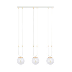 Lustra GLAM 3 WHITE/TRANSPARENT 1116/3 Emibig