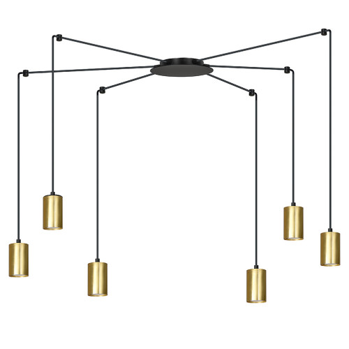 Lustra TRAKER 6 BL / GOLD 526/6 Emibig