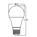 Bec led 15W E27 A60 1250 lm CDL Braytron - imagine 1