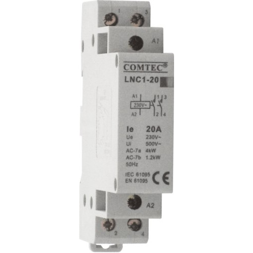 Contactor cu montare pe sina DIN – LNC1-20 2NO +2NC Comtec