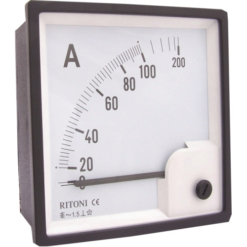 Ampermetru analogic cu masurare indirecta 250A 96x96mm Comtec