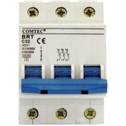 Siguranta automata tripolara 3P 6A BRT 4.5kA (MCB) Curba C Comtec