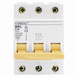 Siguranta automata tripolara 3P 6A BRL 6kA (MCB) Curba C Comtec