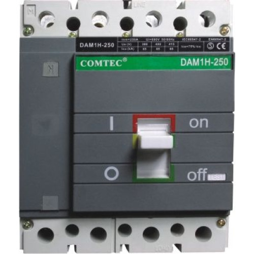 Intrerupator automat industrial tetrapolar (MCCB) DS1-160  3P+N 160A Comtec