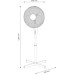 Ventilator cu picior, 45W, 36cm diametru, 3 trepte viteza, Alb, Entac - imagine 2